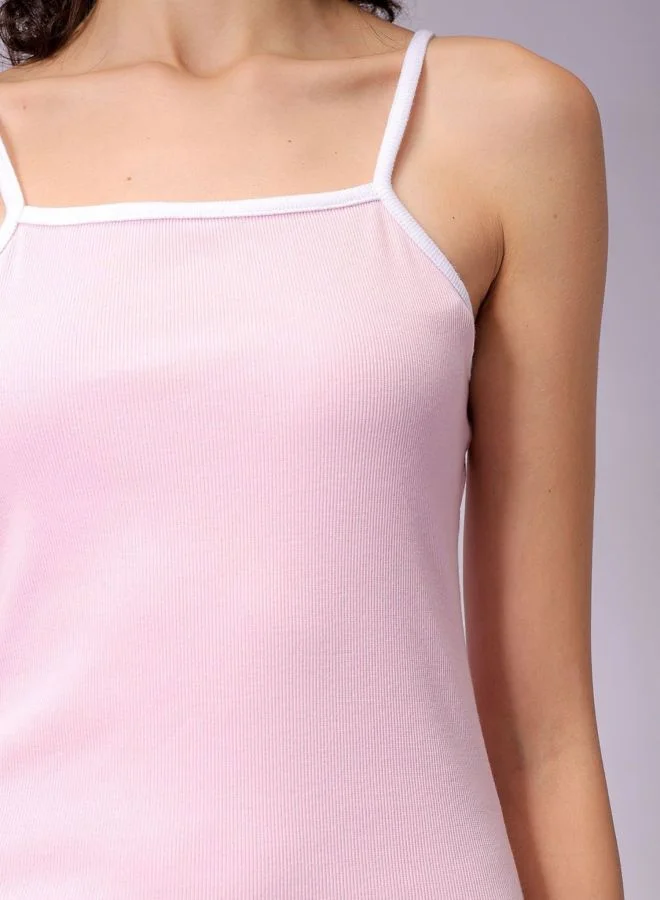 مرفوعة Women Regular Fit Solid Square Neck Sleeveless Maxi Dress