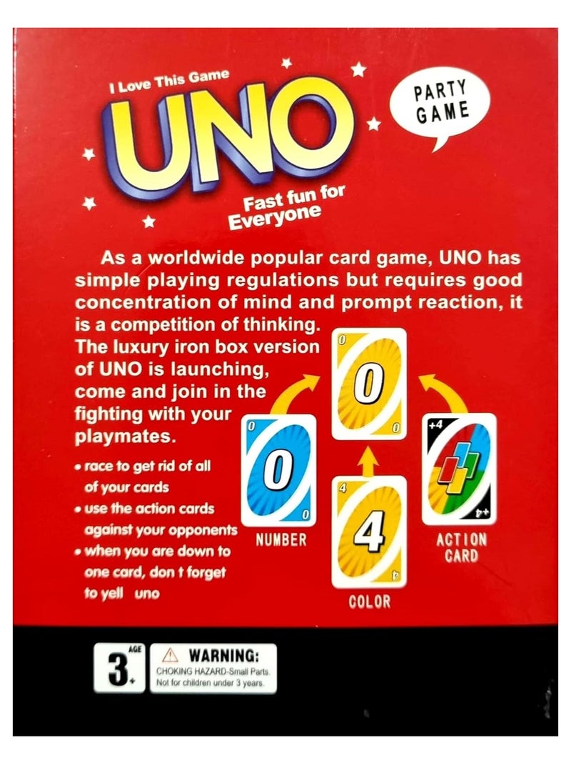 Generic - UNO Special Edition Card Game Family Card Game 100% Plastic Cards Playing Cards - Image 1