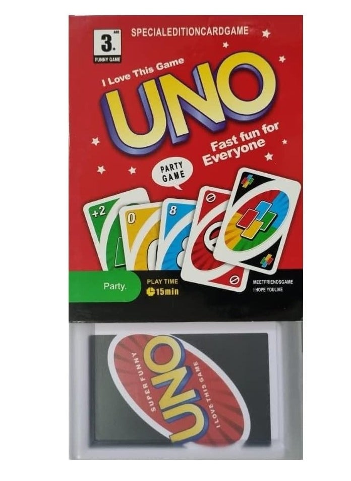 Generic - UNO Special Edition Card Game Family Card Game 100% Plastic Cards Playing Cards - Image 1