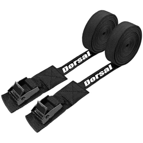 DORSAL Surfboard Kayak SUP Surf Roof Rack Tie Down Straps 15 FT (2) Black - Image 1