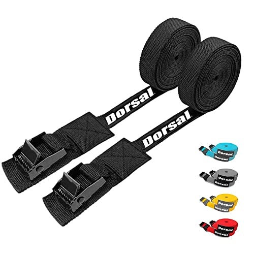 DORSAL Surfboard Kayak SUP Surf Roof Rack Tie Down Straps 15 FT (2) Black - Image 2