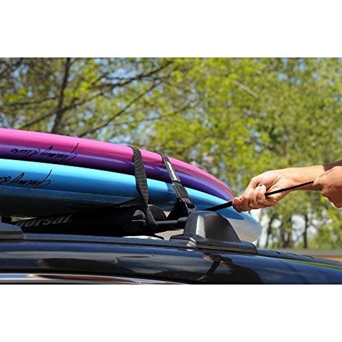 DORSAL Surfboard Kayak SUP Surf Roof Rack Tie Down Straps 15 FT (2) Black - Image 4
