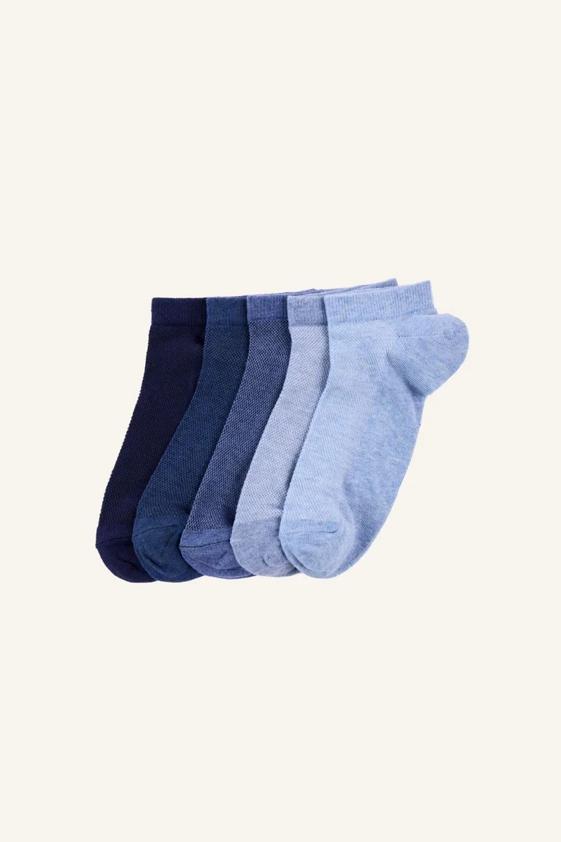 Man 5 Piece Cotton Ankle Socks