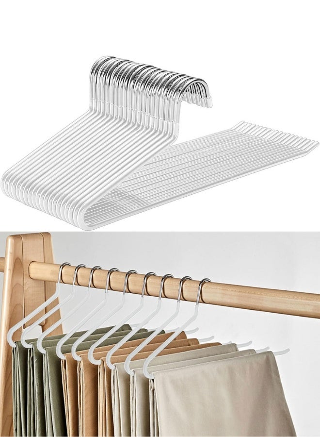 “2 Pack Pants Hangers Metal Closet Organizer, Open Ended Strong Jeans Hangers, Non-Slip Space Saving Trousers Hangers, Multi-Purpose Clothes Organizer for Pants, Skirts, Jeans, Scarf, Leggings, Closet Storage Rack for Women & Men” - Image 1