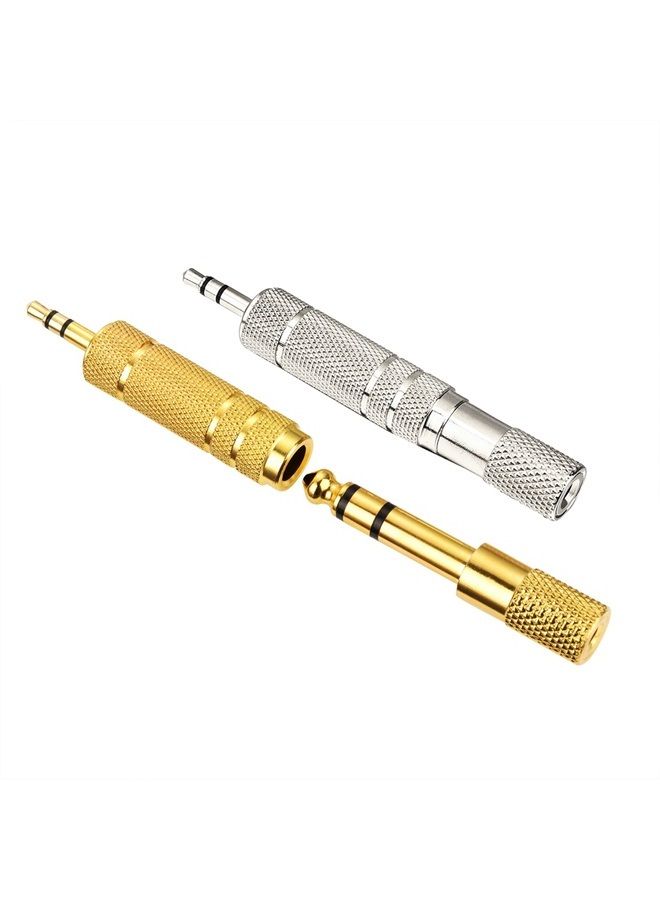 eBoot eBoot 4 Pieces Headphone Adapter 6.35 mm (1/4 Inch) Male to 3.5 mm Female and Audio Stereo Plug 3.5 mm Male to 6.35 mm (1/4 Inch) Female  - Image 2