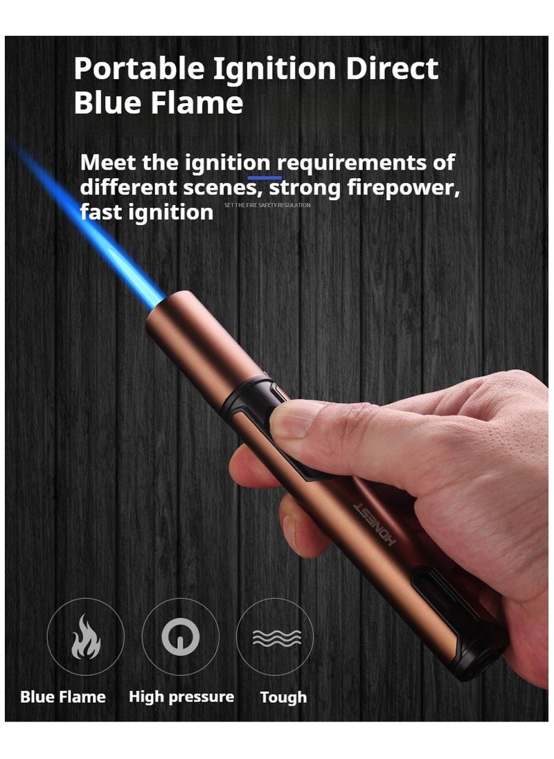JiFENG Torch Lighters, Candle Lighters Windproof Butane Refillable Gas Torch Lighter for Fireplaces, Camping,Kitchen(Black,Butane Not Included)  - Image 3