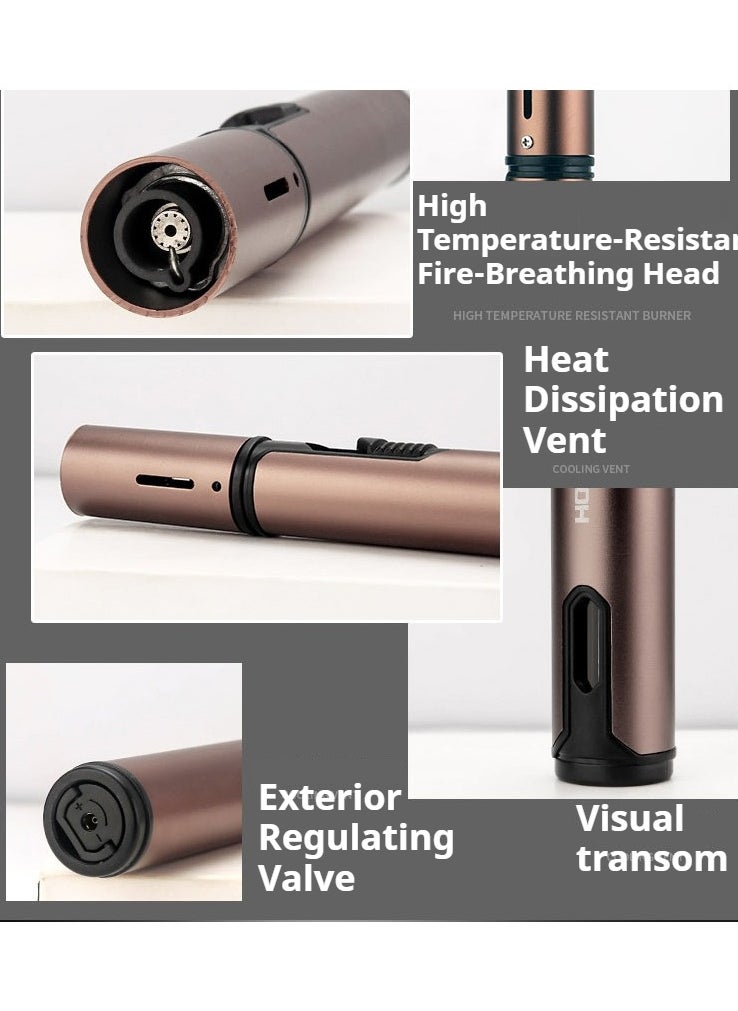 JiFENG Torch Lighters, Candle Lighters Windproof Butane Refillable Gas Torch Lighter for Fireplaces, Camping,Kitchen(Black,Butane Not Included)  - Image 4