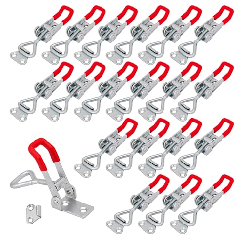 GENHAKON 25 Pack Toggle Latch Clamp 4001 Duty Uhook Latches Clamp for Wood Boxes and Woodworking Craft Draw Latch Toggle Clamps Adjustable Clamp with 330lbs Holding Capacity - Image 1
