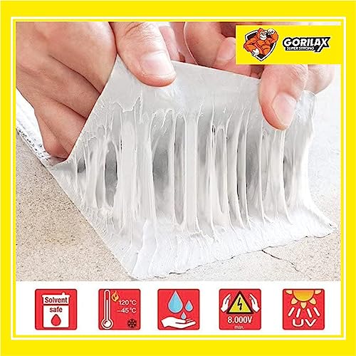 Gorilax Super Strong Waterproof Leakage Repair Tape, Adhesive Sealant Tape, Water Leakage Permanent Solution For Roof Leak, surface Crack, Window Sill Gap, Boat Sealing, Tank Leak (4 in x 5 meter) - Image 5