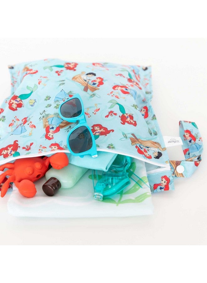BUMKiNs Bumkins Disney Ariel Waterproof Wet Bag and Packing Pouches, TSA Airline Compliant, Pack for Baby, Travel, Swim Suit, Cloth Diapers, Pump Parts, Pool, Gym Clothes, Toiletry, Daycare, Zip Bag, 4-pc  - Image 3