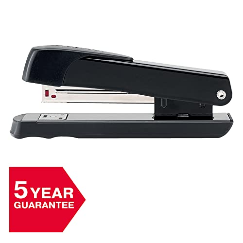 Rexel Meteor Half Strip Stapler, 20 Sheet Capacity, Uses 24/6 and 26/6 Staples, Metal Body, Black, 2100019 - Image 3