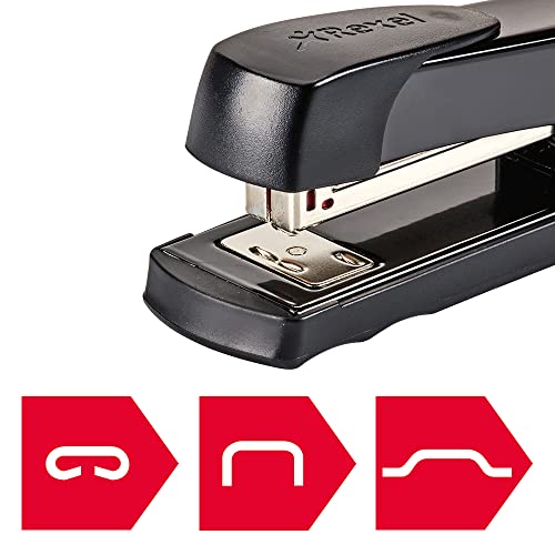 Rexel Meteor Half Strip Stapler, 20 Sheet Capacity, Uses 24/6 and 26/6 Staples, Metal Body, Black, 2100019 - Image 4