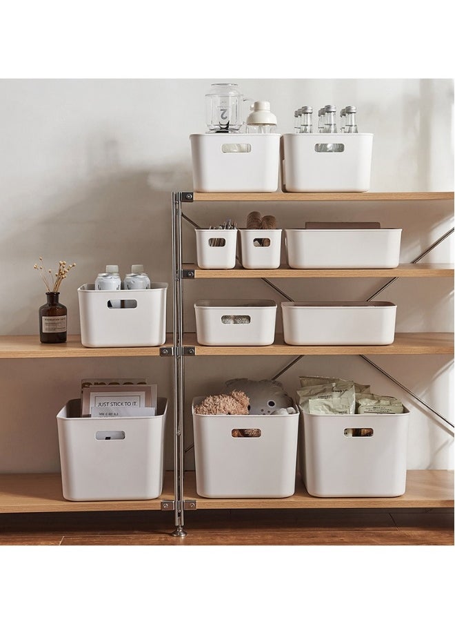 AL RAID 4 Pack - White Box Pantry Cupboard Storage Organizer Basket Bin (Middle)  - Image 3