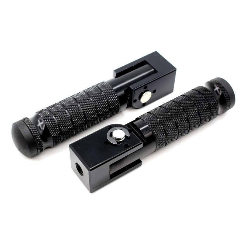ONETEN Universal Motorcycle Bicycle Folding Foot Pegs 90 Degree Foldable Electric Motorbike Ebike For Super73 S2/ZX/RX/R/S Passenger Footrests Rearsets Rear Set Footpegs foot Rest Pedals M8 Install Bolts - Image 2