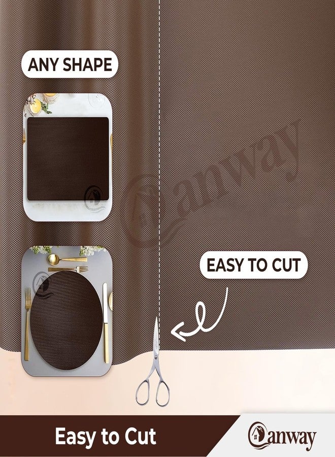 CANWAY® (45cm x 5M) Food Grade Non-Slip Drawer & Shelf Mat | Waterproof, Washable Shelf Liner for Kitchen Cabinets, Cupboards, Fridge & Bathroom Shelves | Coffee - Image 4