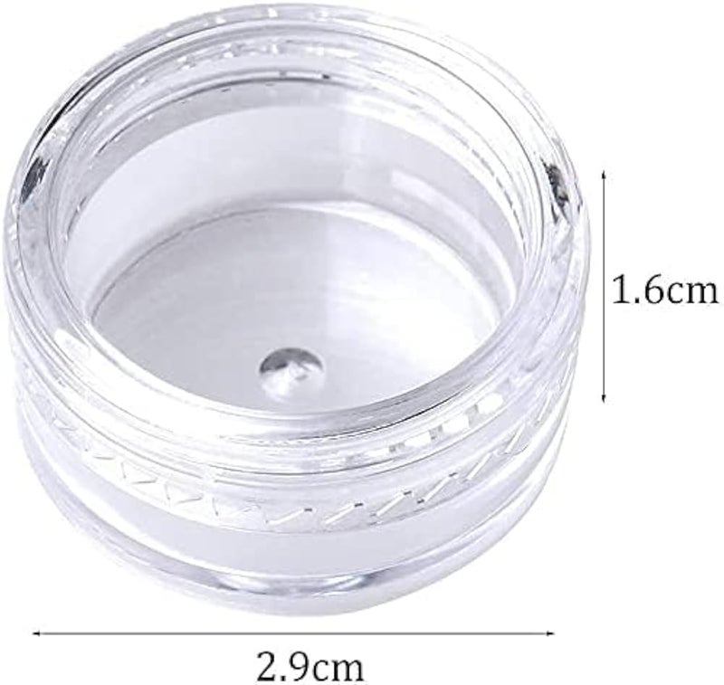 12 Pieces Empty Plastic Cosmetic Jars Travel Sample Jars Small Round Cosmetic Containers for Cream Lip Balm Sample (5g/5ml), Clear - Image 2