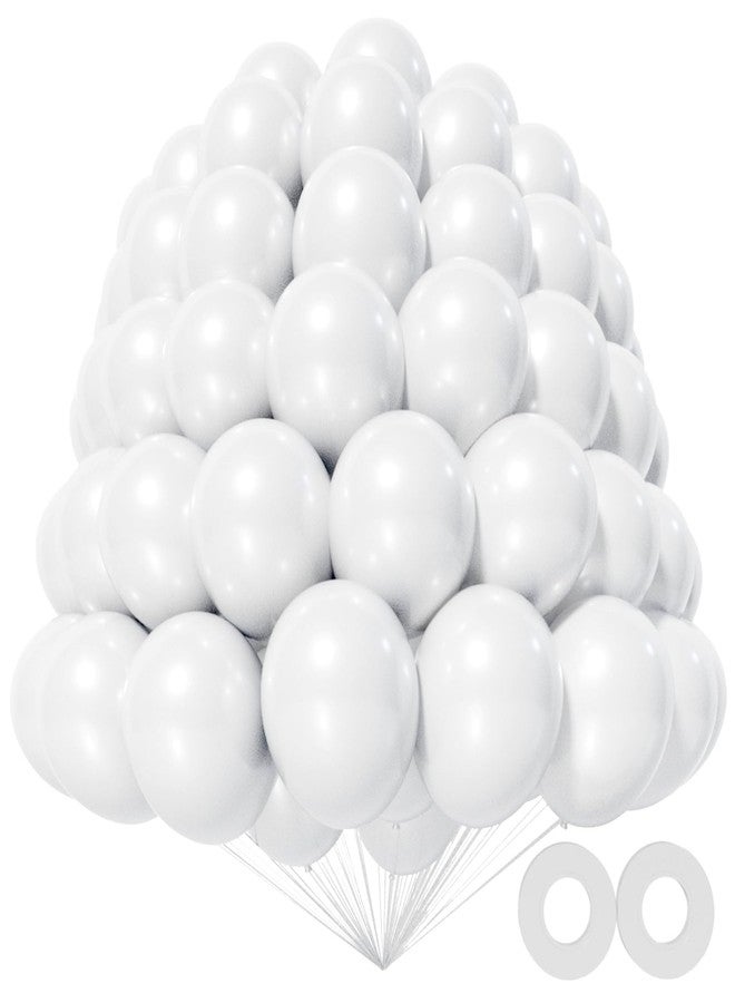 KAWKALSH 200pcs 5 Inch White Balloons, Small Mini Latex Balloons for Party Birthday Baby Shower Anniversary Festival Arch Garland Decoration (White) - Image 1