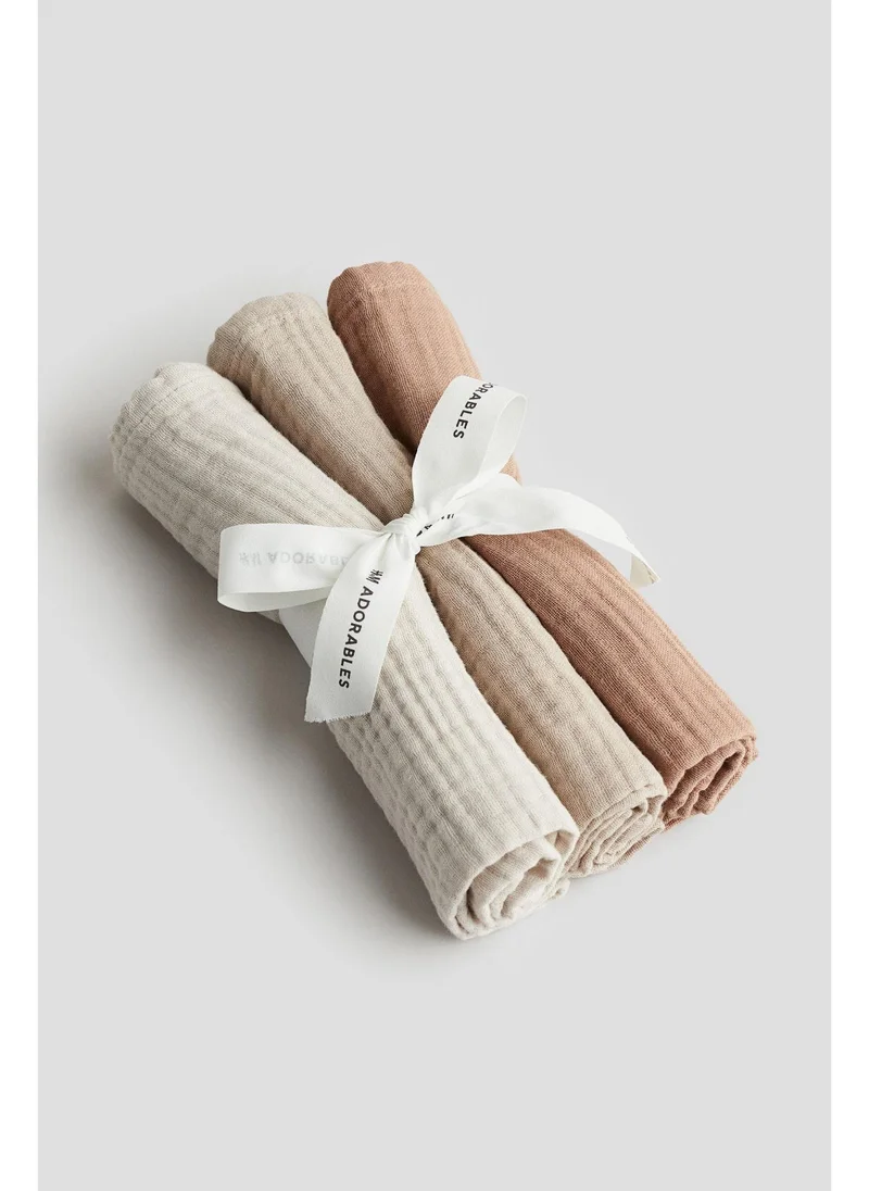 H&M 3-pack small muslin cloths