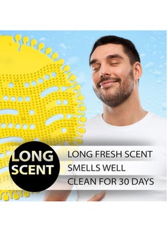 Generic مجموعة من 5 شاشات معطرة للمبولات مع شعيرات مضادة للرذاذ، مزيل رائحة الحمام للرجال، مبولة بدون ماء مضادة للرذاذ للمراحيض العامة وتناسب معظم العلامات التجارية للمبولات  - Image 4