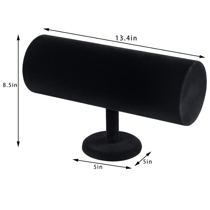 Coward T-Bar Beige Headband Holder Organizer,Hairband Display Stand,Hairband Storage Rack for Girls And Women (detachable black velvet) - Image 4