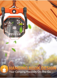 Halamine Camping Fan with LED, Portable Fan Rechargeable Outdoor,Desk Fan Cordless Fan for Tent Travel  - Image 5
