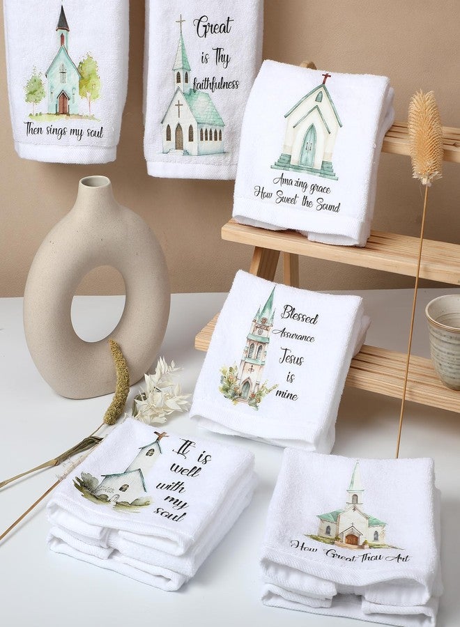Hahafelt 6 Pcs Christian Bulk Church Hymn Tea Towels Christian Hand Towels Religious Gift for Mother's Day Church Gifts for Women Mom Mother Grandmother - Image 3