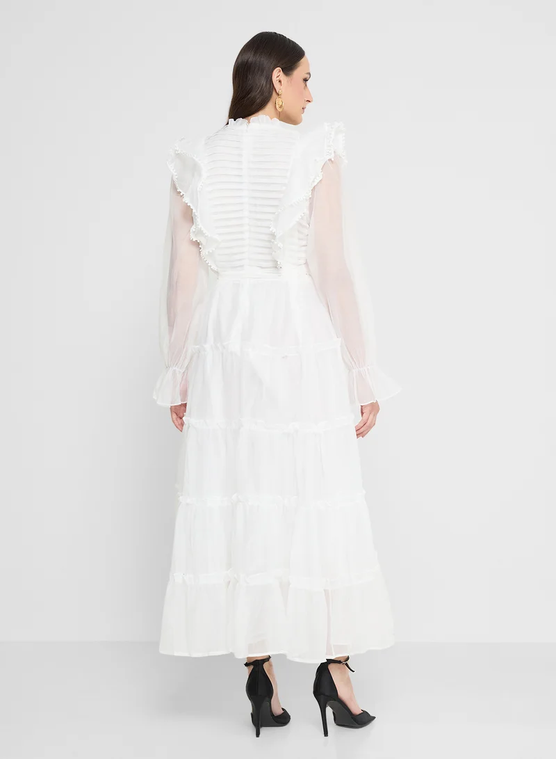 Khizana Tiered Dress With Baby Ruffles