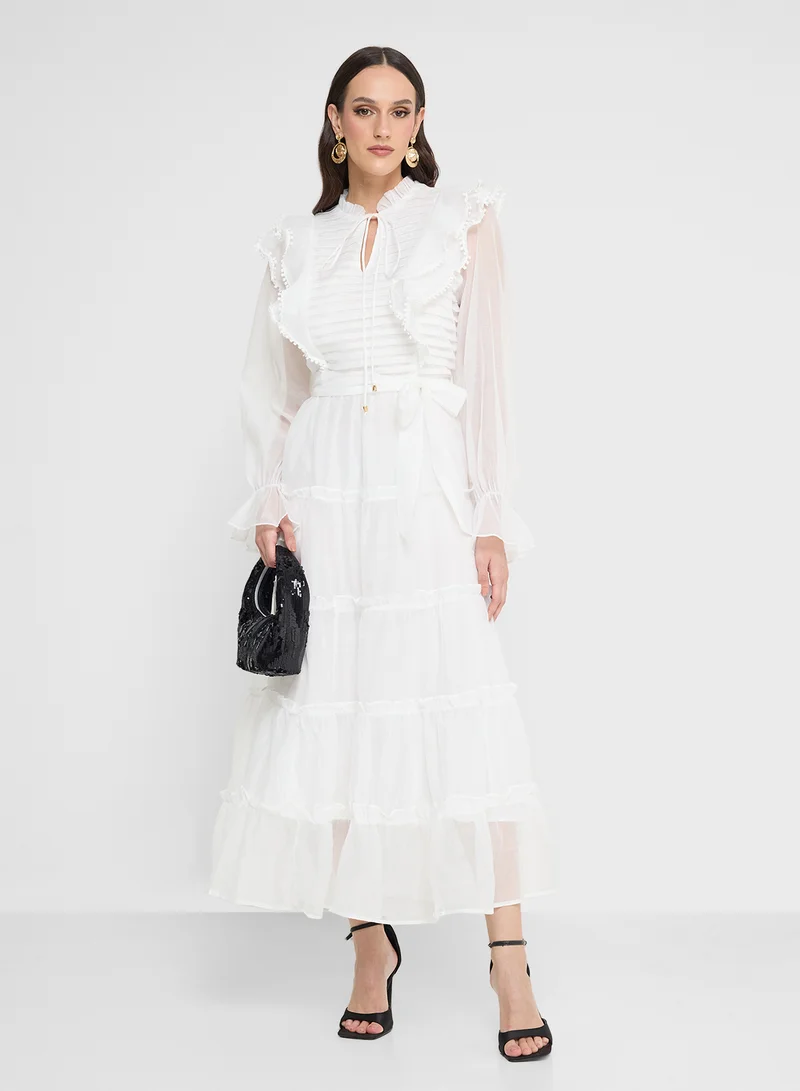 Khizana Tiered Dress With Baby Ruffles