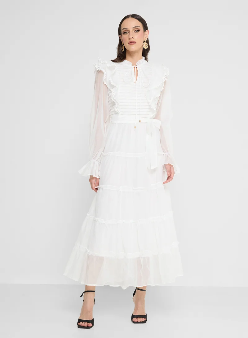 Khizana Tiered Dress With Baby Ruffles