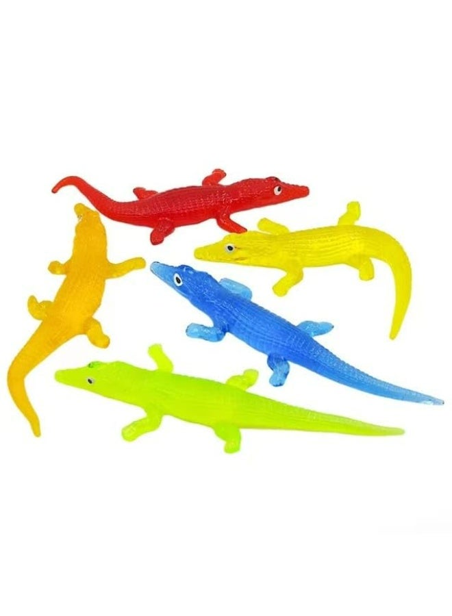 5 Pack Super Stretch Sticky Crocodile Mochi Squishy Toys,Goodie Bag Stuffers, Classroom Prizes, Birthday, Party Favors