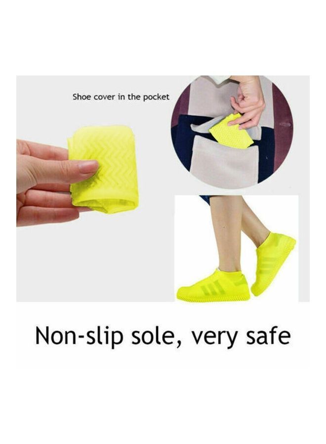 NIBEMINENT Waterproof Shoe Silicone Cover Yellow 21.5 x 12.5cm - Image 4