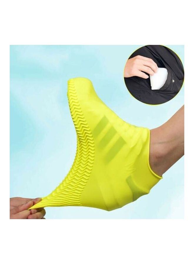 NIBEMINENT Waterproof Shoe Silicone Cover Yellow 21.5 x 12.5cm - Image 3