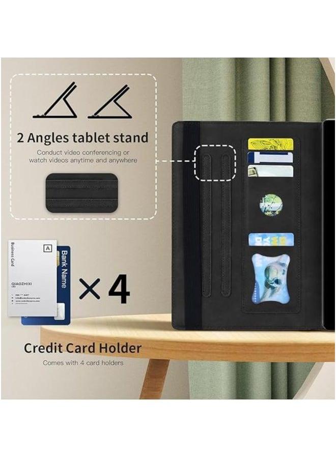 Case Compatible with Galaxy Tab S10 Plus 12.4 inch (SM-X820/X826/X828) 2024, Wallet Case, Smart Folio Slim Stand Book Cover Stylus Holder - Image 3