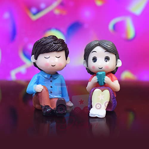 iDream Romantic Couple Resin Showpiece Miniatures for Couples, Boyfriend, Girlfriend, Husband or Wife (Blue & Red) - Image 4