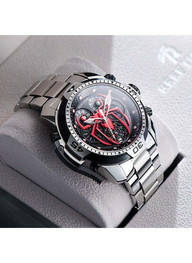 REEF TIGER high-end brand watch, fully automatic mechanical men's watch, fashionable waterproof night light large dial watch - Image 1