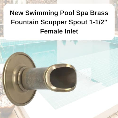 Southeastern Accessory New Swimming Pool Spa Brass Fountain Scupper Spout 112 Female Inlet Swimming Pool Fountain Accessories Repair Parts for Pool Fountain - Image 3