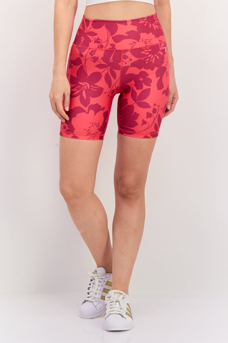 Hurley شورتات رياضية نسائية مناسبة في الهواء الطلق، فوشيا - Image 1