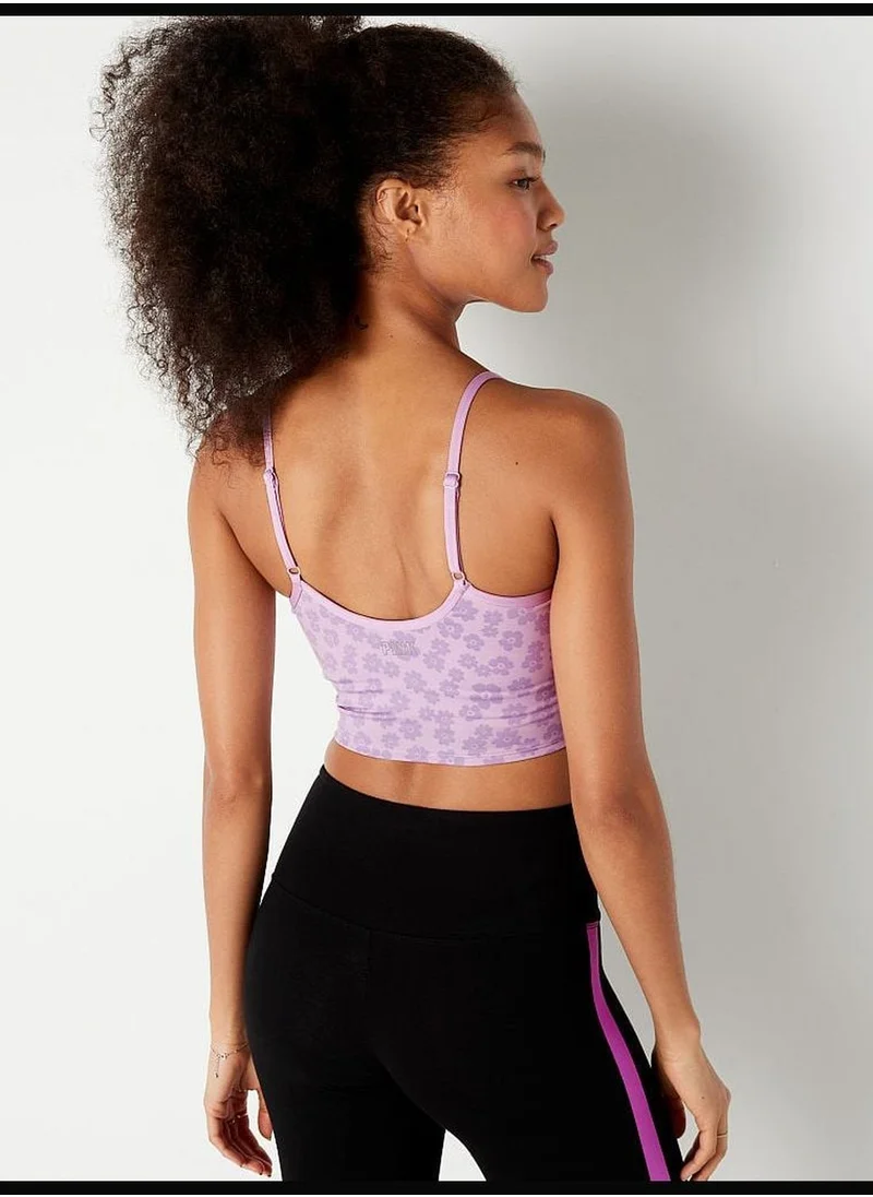 PINK Ultimate Ruched-Front Lightly Lined Sports Bra