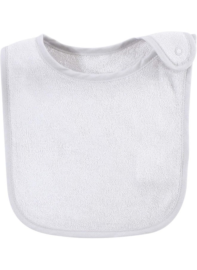 hudson baby Hudson Baby Unisex Rayon from Bamboo Terry Bibs, Black White, One Size Bandana  - Image 5