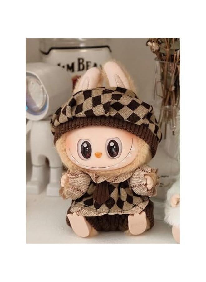 general Labubu Clothes Set, 6-Piece Labubu Outfit Accessories for 17cm Labubu Dolls, Vintage Clothing Style Suit for Labubu Fans - Image 4