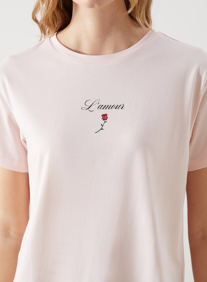 LC WAIKIKI Crew Neck Printed Jersey Women's T-Shirt - Image 3