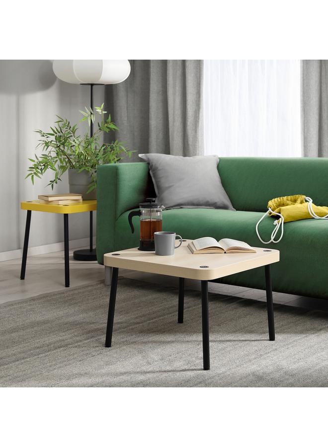 erorex Nest of tables, set of 2, yellow/birch effect - Image 5