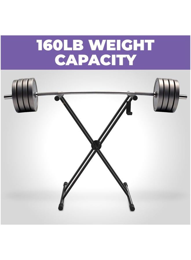 Liquid Stands Piano Keyboard Stand - X Style Adjustable and Portable Heavy Duty Music Stand for Kids and Adults - Fits 54 61 88 Key Electric Pianos - Double Braced Foldable Digital Piano Table Stand - Image 4