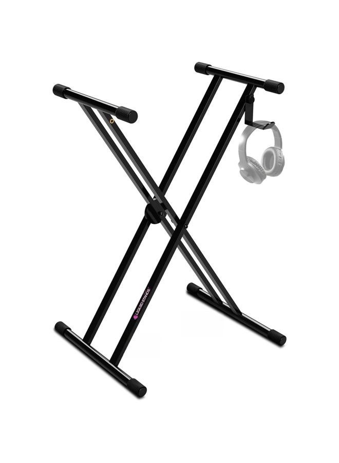 Liquid Stands Piano Keyboard Stand - X Style Adjustable and Portable Heavy Duty Music Stand for Kids and Adults - Fits 54 61 88 Key Electric Pianos - Double Braced Foldable Digital Piano Table Stand - Image 1