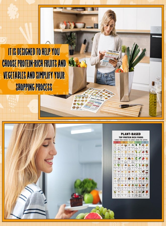 Sinload 12 Pcs High Protein Food List Posters Protein Meal Plan and Grocery List Rich Protein Food List for Kitchen Wall Daily Decor - Image 5