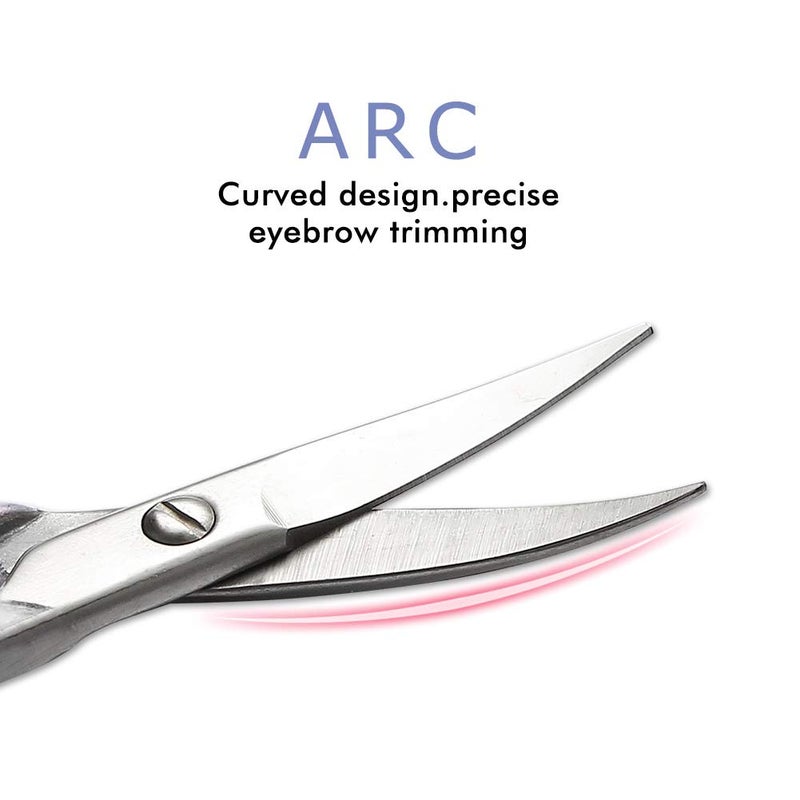 LIVINGO Premium Curved and Rounded Nose Hair Scissors for Men, 2 PC Set Nail Cuticle Manicure Scissors Shears Kit for Beard/Mustache, Ear, Facial Hair, Eyebrows, Eyelashes for Women - Image 5