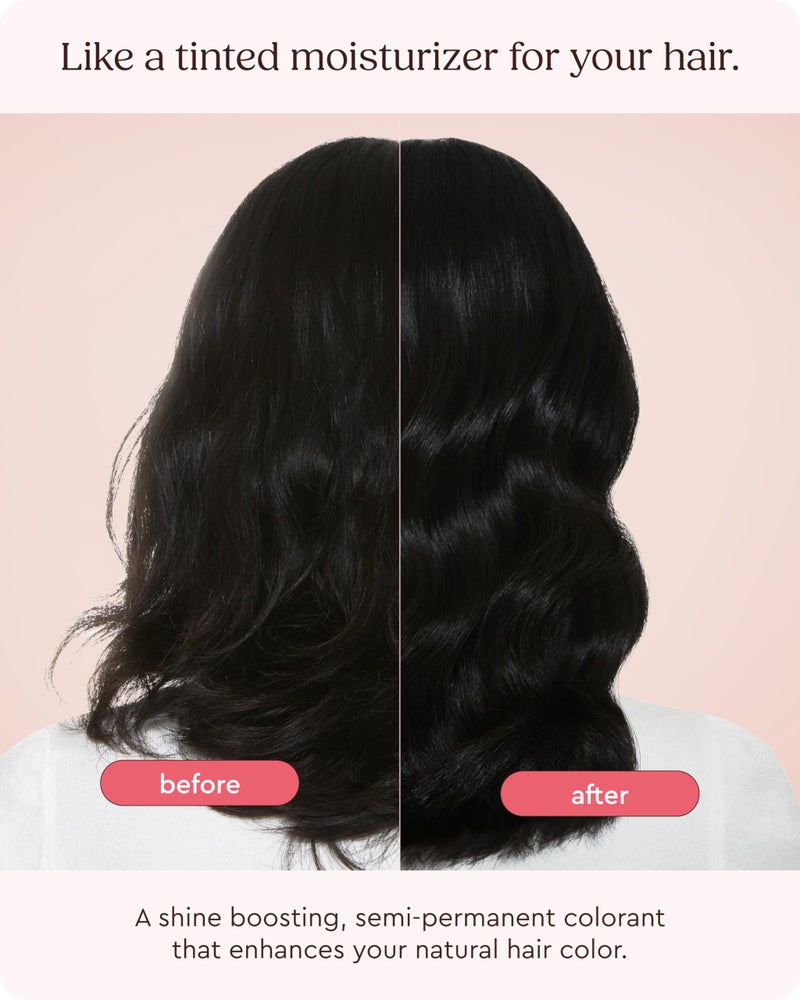 Glaze Conditioning Hair Gloss Tinted Moisturizer for Dark Brown/Black Hair - Boosts Color, Repairs Damage & Adds Mirror Shine - Luminous Licorice, 6.4 oz - Image 2