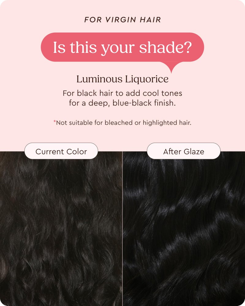Glaze Conditioning Hair Gloss Tinted Moisturizer for Dark Brown/Black Hair - Boosts Color, Repairs Damage & Adds Mirror Shine - Luminous Licorice, 6.4 oz - Image 5