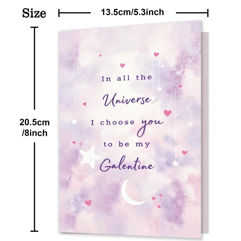HEJOYN Happy Galentine's Day Card for Bestie, Funny Galentines Day Card Gifts for Best Friend, Female Friend, Gal Pal - Image 3
