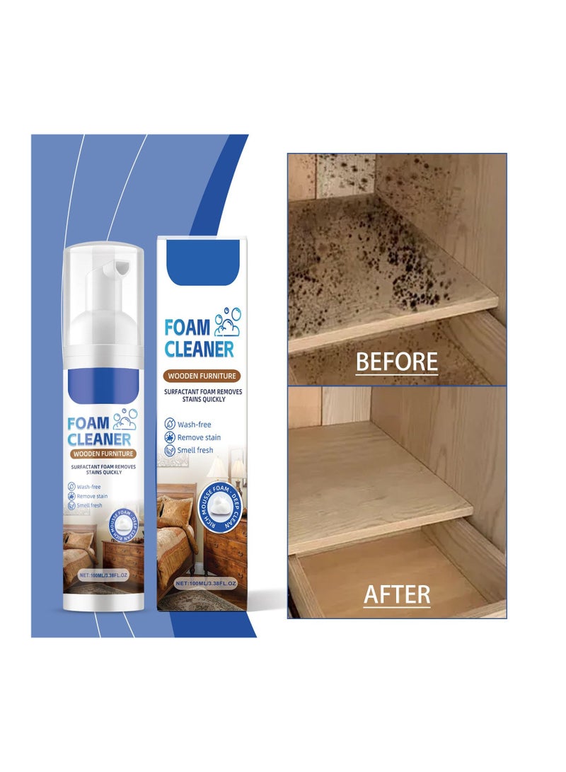 SYOSI Wood Furniture Foam Cleaner, Deep Cleaning Wood Cleaner Spray for Wood Surfaces, Remove Dirt and Grime Buildup, Cabinet, Table and Other Wood Surfaces Restorer, Natural Wood Conditioner - Image 3